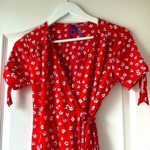 Seraphine maternity midi dress. Good condition wrap dress. Size US 4 petite